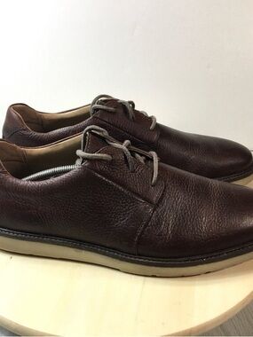 Clarks Collection Shoes Mens 12 Brown Leather Lace Up Casual Comfort